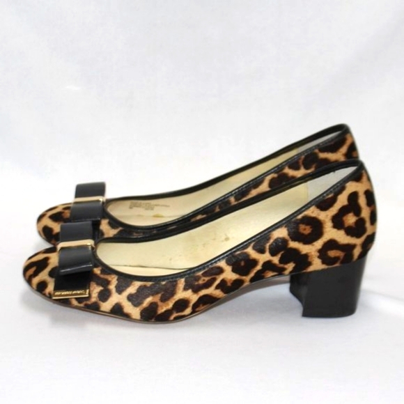 MICHAEL Michael Kors Kiera Calf-Hair Bow Pump, Leopard/Natural - Picture 4 of 12